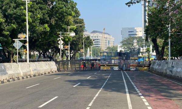 Ada Demo Dukung Prabowo, Jalan Merdeka Selatan Jakpus Ditutup Ada Demo Dukung Prabowo, Jalan Merdeka Selatan Jakpus Ditutup