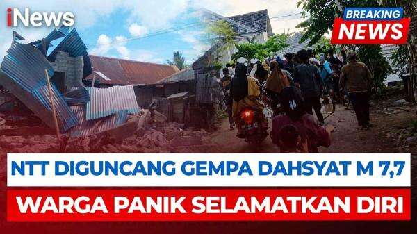 Guncangan Kuat Gempa M 7,7 NTT: Warga Panik Berlarian, Satu Orang Tertimbun Bangunan Guncangan Kuat Gempa M 7,7 NTT: Warga Panik Berlarian, Satu Orang Tertimbun Bangunan