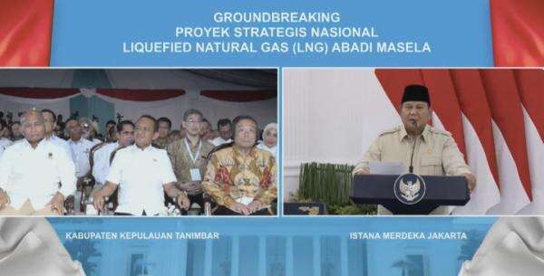 Prabowo Minta Maaf Tak Bisa Hadir Langsung Groundbreaking Proyek Gas Abadi Blok Masela di Maluku Prabowo Minta Maaf Tak Bisa Hadir Langsung Groundbreaking Proyek Gas Abadi Blok Masela di Maluku
