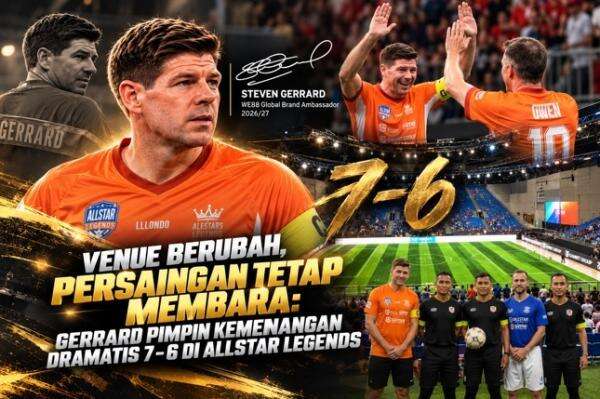 Steven Gerrard Menggila di AllStar Legends Malaysia, Cetak Hattrick dan Jadi Man of the Match Steven Gerrard Menggila di AllStar Legends Malaysia, Cetak Hattrick dan Jadi Man of the Match