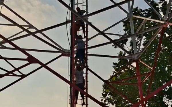 Diduga Depresi, Ibu Muda di Sampit Nekat Panjat Tower Hingga Nyaris Terjun Diduga Depresi, Ibu Muda di Sampit Nekat Panjat Tower Hingga Nyaris Terjun