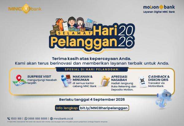MNC Bank Hadirkan Apresiasi Spesial bagi Nasabah di Hari Pelanggan Nasional MNC Bank Hadirkan Apresiasi Spesial bagi Nasabah di Hari Pelanggan Nasional