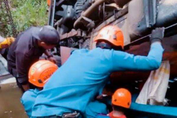 Kecelakaan Minibus Elf Terjun Jurang 15 Meter di Puncak Bogor, Sopir Tewas Terjepit Kecelakaan Minibus Elf Terjun Jurang 15 Meter di Puncak Bogor, Sopir Tewas Terjepit