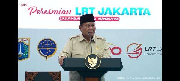 Prabowo Minta Danantara Bantu Perluasan Rute LRT Jakarta Prabowo Minta Danantara Bantu Perluasan Rute LRT Jakarta