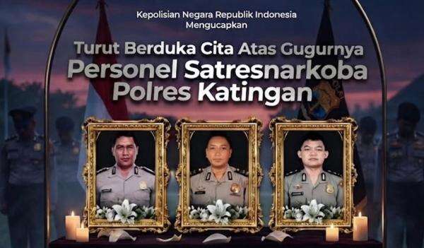 Kapolri Naikkan Pangkat 3 Polisi yang Gugur saat Gerebek Narkoba di Kalteng Kapolri Naikkan Pangkat 3 Polisi yang Gugur saat Gerebek Narkoba di Kalteng
