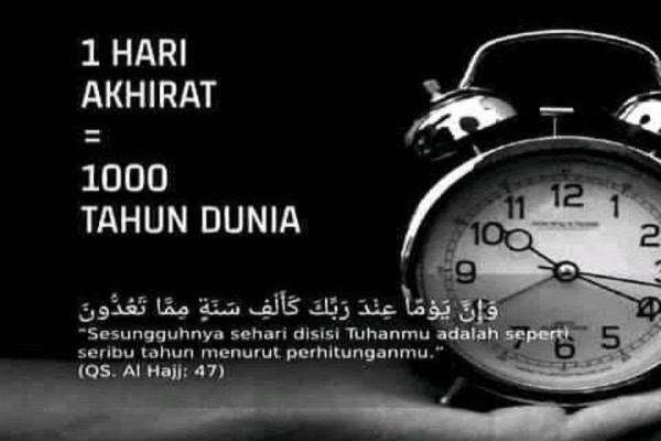 Soal Waktu : Benarkah Sehari di Akhirat Sama dengan 1.000 Tahun di Dunia? Soal Waktu : Benarkah Sehari di Akhirat Sama dengan 1.000 Tahun di Dunia?