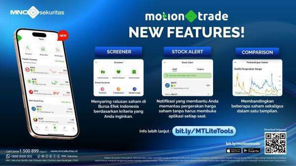 MNC Sekuritas Hadirkan Menu Tools dengan Fitur Screener, Stock Alert, dan Comparison di MotionTrade Lite MNC Sekuritas Hadirkan Menu Tools dengan Fitur Screener, Stock Alert, dan Comparison di MotionTrade Lite