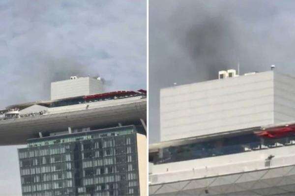 Heboh Kebakaran di Marina Bay Sands, Asap Hitam Tebal Membubung dari Atap Heboh Kebakaran di Marina Bay Sands, Asap Hitam Tebal Membubung dari Atap
