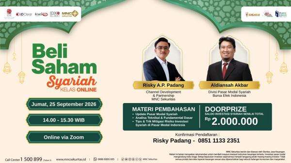Daftar dan Ikuti Webinar Beli Saham Syariah bersama BEI dan MNC Sekuritas Daftar dan Ikuti Webinar Beli Saham Syariah bersama BEI dan MNC Sekuritas