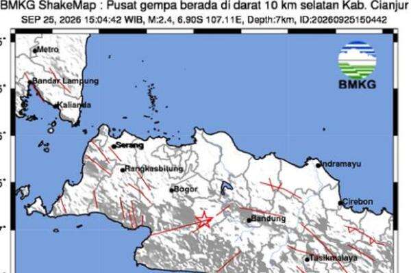 Gempa Hari Ini M2,4 Guncang Cianjur, Terasa di Cibeber dan Warungkondang Gempa Hari Ini M2,4 Guncang Cianjur, Terasa di Cibeber dan Warungkondang