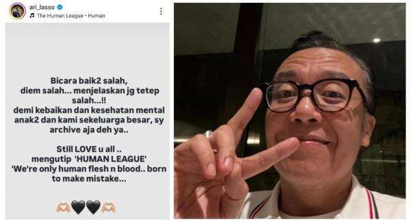 Ari Lasso Minta Netizen Tak Hujat Mantan Istri: Biarkan Kami Jalani Hidup Baru Ari Lasso Minta Netizen Tak Hujat Mantan Istri: Biarkan Kami Jalani Hidup Baru