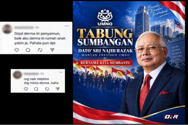 Donasi untuk Bayar Denda Najib Razak Picu Kritik Pedas: 'Pencuri Sekaligus Orang Kaya tapi Disumbang' Donasi untuk Bayar Denda Najib Razak Picu Kritik Pedas: 'Pencuri Sekaligus Orang Kaya tapi Disumbang'