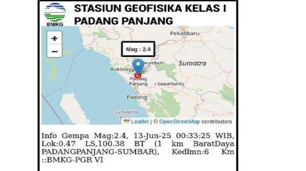 Dua Gempa Guncang Sumatera Barat: Padang Panjang dan Payakumbuh Terdampak Dua Gempa Guncang Sumatera Barat: Padang Panjang dan Payakumbuh Terdampak