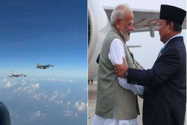 PM India Narendra Modi Disambut Jet F-16 dan Su-30 Indonesia, Diajak ke Candi Prambanan PM India Narendra Modi Disambut Jet F-16 dan Su-30 Indonesia, Diajak ke Candi Prambanan