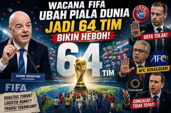 Wacana FIFA Ubah Piala Dunia Jadi 64 Tim Bikin Heboh Wacana FIFA Ubah Piala Dunia Jadi 64 Tim Bikin Heboh