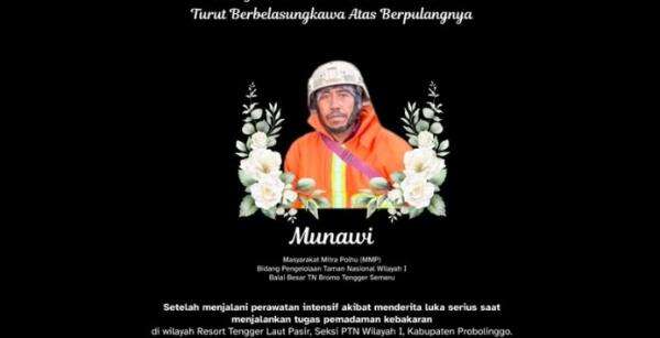 Petugas yang Tewas Terjebak Kebakaran Hutan di Bromo Jadi 5 Orang Petugas yang Tewas Terjebak Kebakaran Hutan di Bromo Jadi 5 Orang