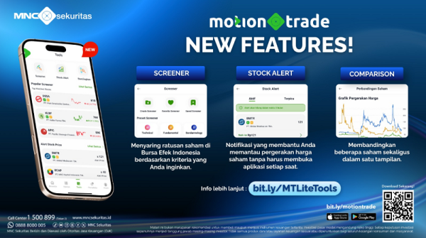 MNC Sekuritas Hadirkan Menu Tools dengan Fitur Screener, Stock Alert dan Comparison di MotionTrade Lite MNC Sekuritas Hadirkan Menu Tools dengan Fitur Screener, Stock Alert dan Comparison di MotionTrade Lite