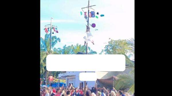 Detik-Detik Peserta Panjat Pinang di Labusel Terjatuh dari Ketinggian 7 Meter Terekam Kamera Detik-Detik Peserta Panjat Pinang di Labusel Terjatuh dari Ketinggian 7 Meter Terekam Kamera