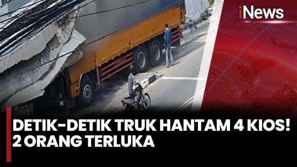 Lupa Tarik Rem Tangan, Truk Nyelonong Hantam Kios di Cipinang Jaya Hingga Dua Orang Terluka Lupa Tarik Rem Tangan, Truk Nyelonong Hantam Kios di Cipinang Jaya Hingga Dua Orang Terluka