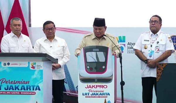 Prabowo Resmikan LRT Jakarta Rute Kelapa Gading-Manggarai, Nilai Investasi Rp12,1 Triliun Prabowo Resmikan LRT Jakarta Rute Kelapa Gading-Manggarai, Nilai Investasi Rp12,1 Triliun