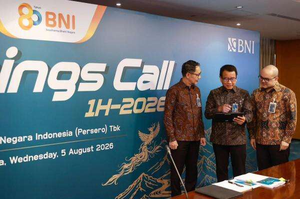BNI Raup Laba Bersih Rp10,8 Triliun di Semester I-2026, Kredit Tembus Rp968,5 Triliun BNI Raup Laba Bersih Rp10,8 Triliun di Semester I-2026, Kredit Tembus Rp968,5 Triliun