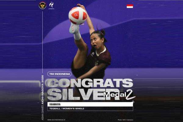 Sumaya Ukir Sejarah, Medali Perak Pertama Indonesia di Asian Games 2026 Datang dari Teqball Sumaya Ukir Sejarah, Medali Perak Pertama Indonesia di Asian Games 2026 Datang dari Teqball