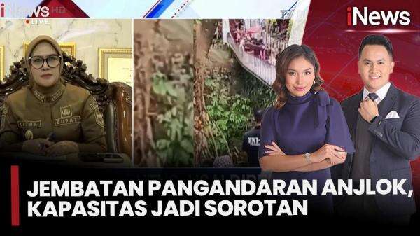 Jembatan Gantung di Pangandaran Anjlok Usai Diresmikan, Bupati Turut Jadi Korban Jembatan Gantung di Pangandaran Anjlok Usai Diresmikan, Bupati Turut Jadi Korban