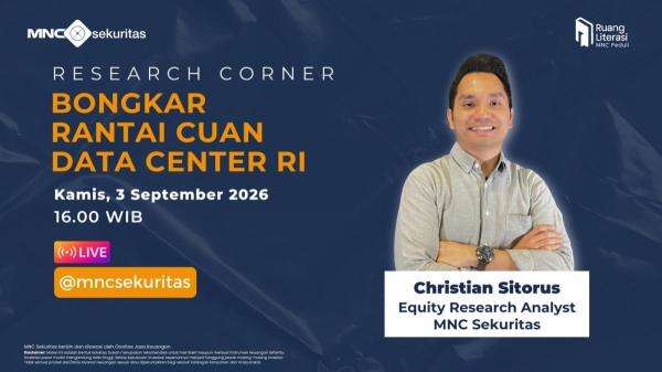 Saksikan IG Live Research Corner MNC Sekuritas Sore Ini: Bongkar Rantai Cuan Data Center RI Saksikan IG Live Research Corner MNC Sekuritas Sore Ini: Bongkar Rantai Cuan Data Center RI