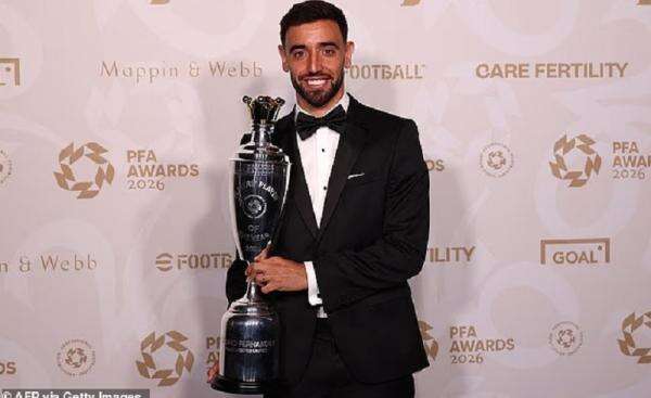Bruno Fernandes Jadi Pemain Terbaik PFA 2026, Kapten MU Ukir Rekor Premier League Bruno Fernandes Jadi Pemain Terbaik PFA 2026, Kapten MU Ukir Rekor Premier League