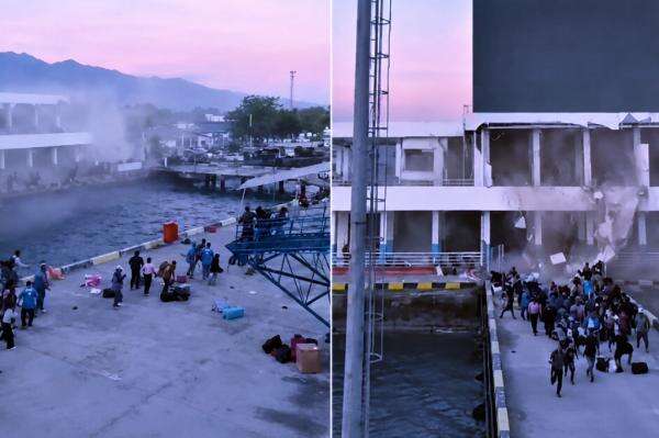 Detik-Detik Mengerikan Gempa di Pelabuhan Maumere, Bangunan Roboh hingga Penumpang Jatuh ke Laut Detik-Detik Mengerikan Gempa di Pelabuhan Maumere, Bangunan Roboh hingga Penumpang Jatuh ke Laut