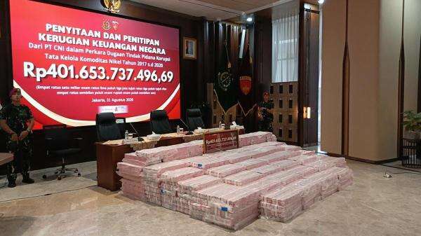 Kejagung Sita Uang Rp401 Miliar Terkait Kasus Korupsi Tata Kelola Nikel CNI Kejagung Sita Uang Rp401 Miliar Terkait Kasus Korupsi Tata Kelola Nikel CNI
