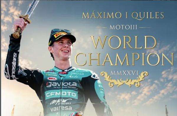 Pesan Marc Marquez untuk Maximo Quiles yang Juara Moto3 2026 Pesan Marc Marquez untuk Maximo Quiles yang Juara Moto3 2026