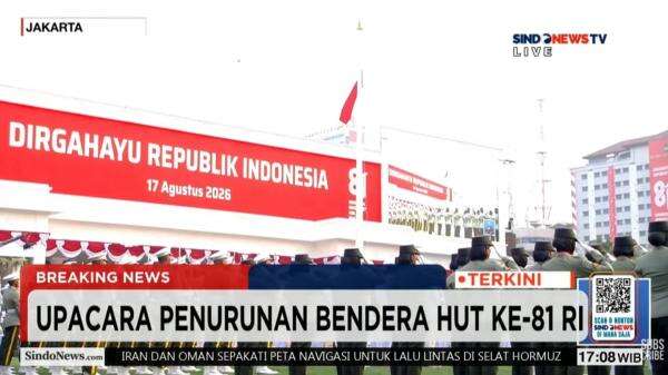 Detik-detik Upacara Penurunan Bendera Sang Saka Merah Putih pada HUT ke-81 RI di Istana Detik-detik Upacara Penurunan Bendera Sang Saka Merah Putih pada HUT ke-81 RI di Istana