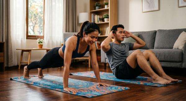 5 Latihan Membentuk Otot di Rumah Tanpa Dumbbell atau Pergi ke Gym 5 Latihan Membentuk Otot di Rumah Tanpa Dumbbell atau Pergi ke Gym