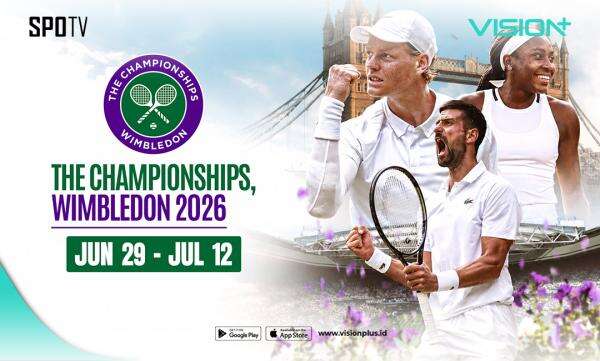 Jadwal Lengkap Wimbledon 2026, Saksikan Live Streaming di VISION+ Jadwal Lengkap Wimbledon 2026, Saksikan Live Streaming di VISION+