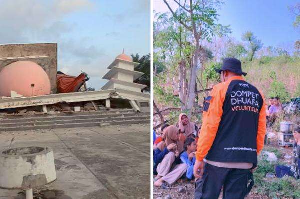 Gempa M7,7 Robohkan Masjid Kubah Merah Putih di Manggarai Timur, Relawan Dompet Dhuafa Terjun Bantu Warga Gempa M7,7 Robohkan Masjid Kubah Merah Putih di Manggarai Timur, Relawan Dompet Dhuafa Terjun Bantu Warga
