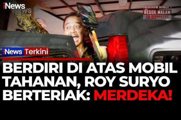 Momen Roy Suryo Berapi-api Kepalkan Tangan di Mobil Tahanan, Teriak Merdeka! Momen Roy Suryo Berapi-api Kepalkan Tangan di Mobil Tahanan, Teriak Merdeka!