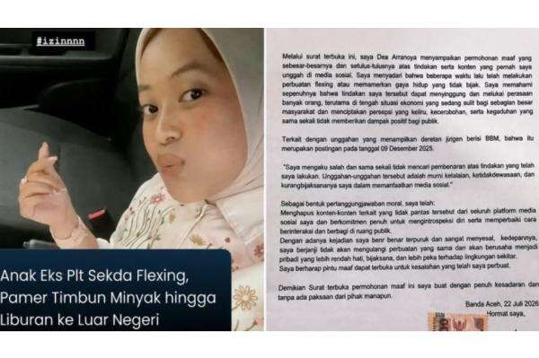 Dea Anak Pejabat Gayo Lues yang Viral Flexing Minta Maaf, Akui Salah dan Hapus Unggahan Dea Anak Pejabat Gayo Lues yang Viral Flexing Minta Maaf, Akui Salah dan Hapus Unggahan
