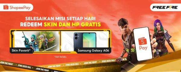 Redeem Skin FF di Program FFNS 2025 Fall bareng ShopeePay, Simak Caranya!
