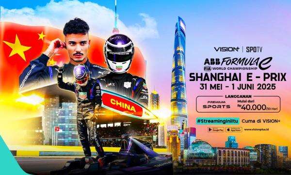 Klik di Sini! Jadwal dan Link Live Streaming Formula E Shanghai E-Prix 2025 di Vision+ Klik di Sini! Jadwal dan Link Live Streaming Formula E Shanghai E-Prix 2025 di Vision+
