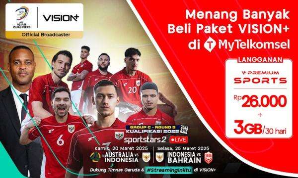 Cara Nonton Live Streaming Timnas Indonesia vs Australia di Vision+ Langsung dari HP Anda Cara Nonton Live Streaming Timnas Indonesia vs Australia di Vision+ Langsung dari HP Anda