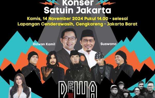 DEWA Siap Guncang Kampanye Akbar RIDO 14 November, Satukan Jakarta! DEWA Siap Guncang Kampanye Akbar RIDO 14 November, Satukan Jakarta!
