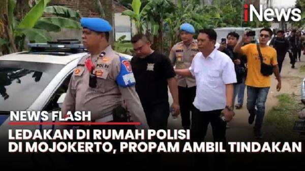TKP Ledakan Besar di Mojokerto, Rumah Anggota Bhabinkamtibmas Polsek Dlanggu TKP Ledakan Besar di Mojokerto, Rumah Anggota Bhabinkamtibmas Polsek Dlanggu