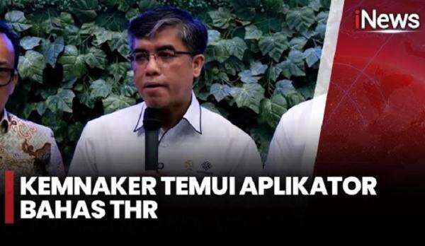 Ratusan Ojol Demo di Kemnaker, Desak Aturan THR Ratusan Ojol Demo di Kemnaker, Desak Aturan THR