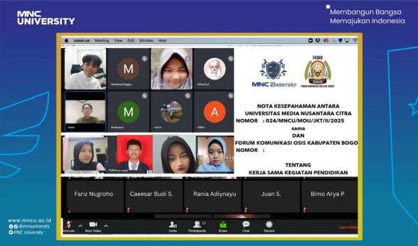 MNC University Kolaborasi dengan Forum Komunikasi OSIS Kabupaten Bogor, Sediakan Beasiswa OSIS MNC University Kolaborasi dengan Forum Komunikasi OSIS Kabupaten Bogor, Sediakan Beasiswa OSIS