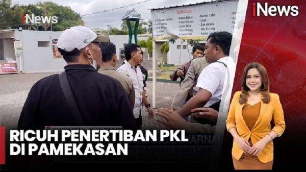 Penertiban PKL di Pamekasan Ricuh, Sesama Pedagang Nyaris Adu Jotos Penertiban PKL di Pamekasan Ricuh, Sesama Pedagang Nyaris Adu Jotos
