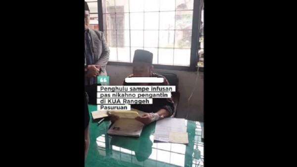 Viral, Penghulu di Pasuruan meski Tangan Terinfus Tetap Nikahkan Pasangan Kekasih Viral, Penghulu di Pasuruan meski Tangan Terinfus Tetap Nikahkan Pasangan Kekasih