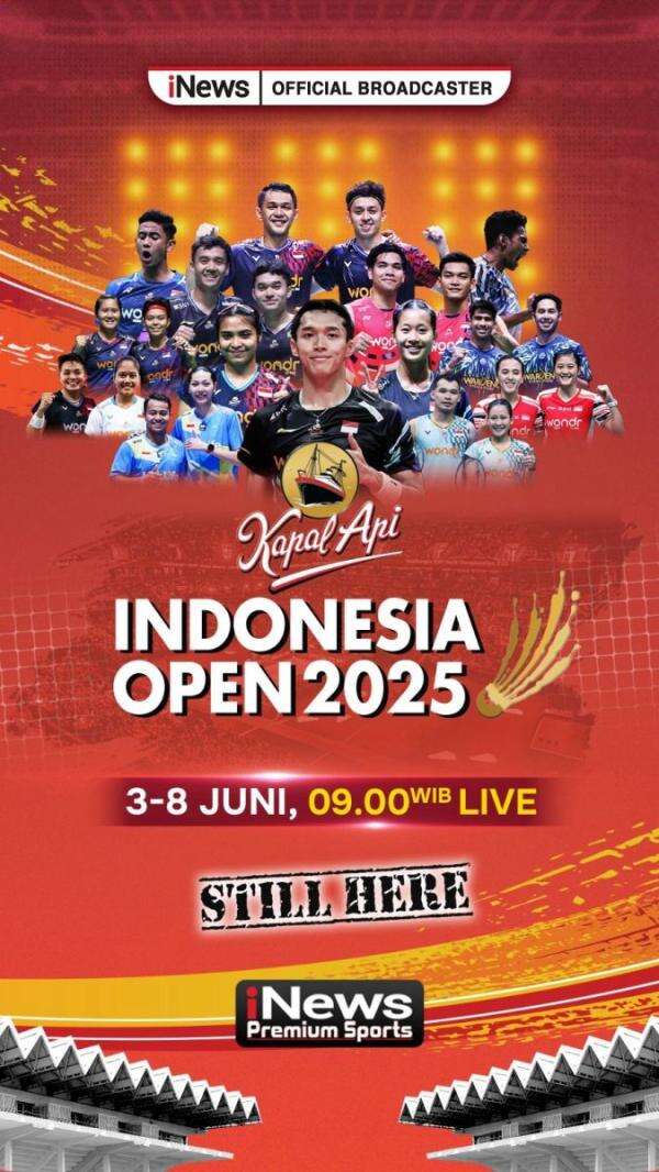 Jadwal Siaran Langsung Indonesia Open 2025, Live di iNews!