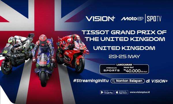 Jadwal dan Link Live Streaming MotoGP Inggris 2025 di Vision+, Klik di Sini!
