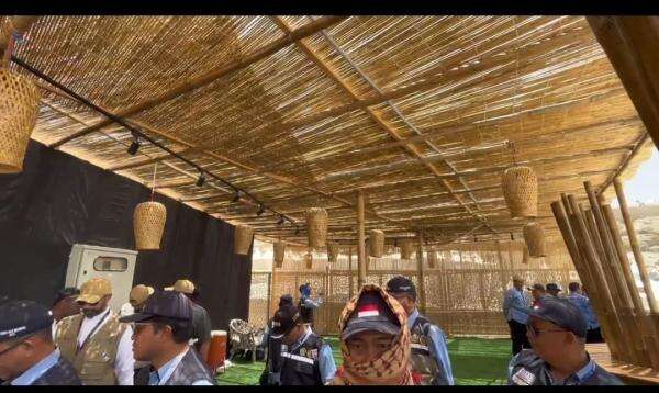 Pengrajin asal Cianjur Sulap Tenda Jamaah Haji Indonesia Bernuansa Tanah Air: Bambu Jadi Pembeda
